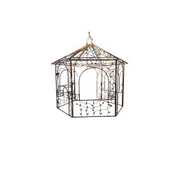 KIOSQUE HEXAGONAL FEUILLES ERABLE H320