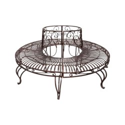 Materials of yesteryear: ROUND WROUGHT IRON BENCH L220