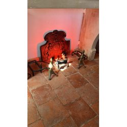 PAIRE DE CHENET LOUIS XV H32,5