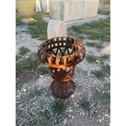 VASE MÉDICIS FERRONNERIE AJOURÉE H55