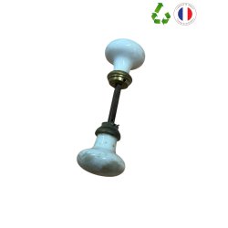 PAIRE POIGNEES PORCELAINE RONDE