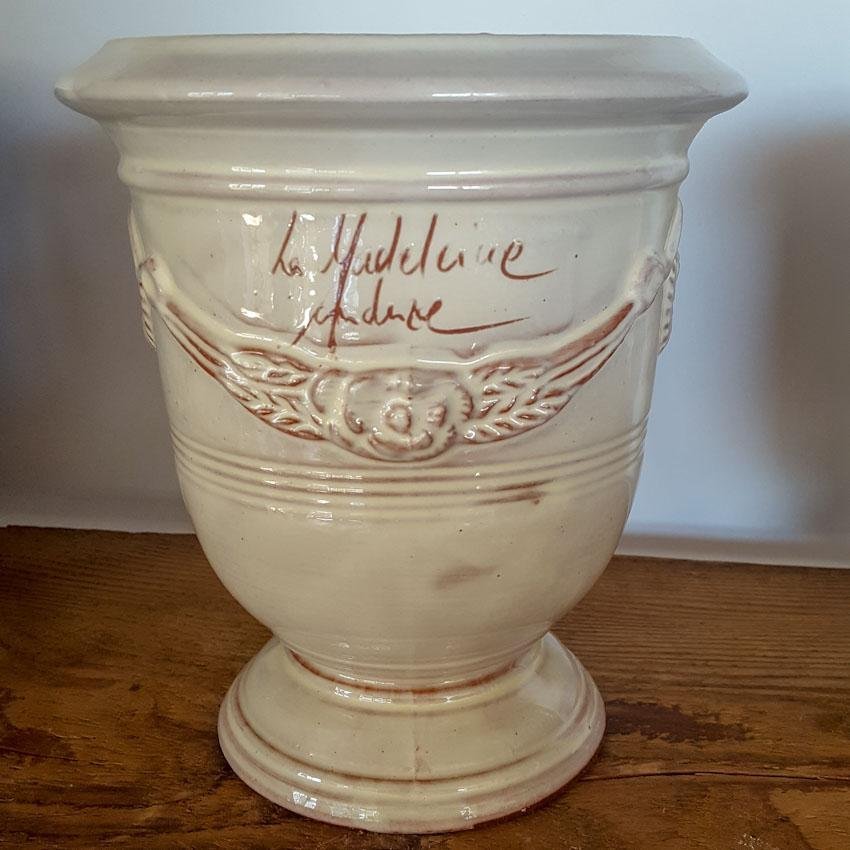 Matériaux d'Antan VASE ANDUZE BLANC IVOIRE N°6 H24